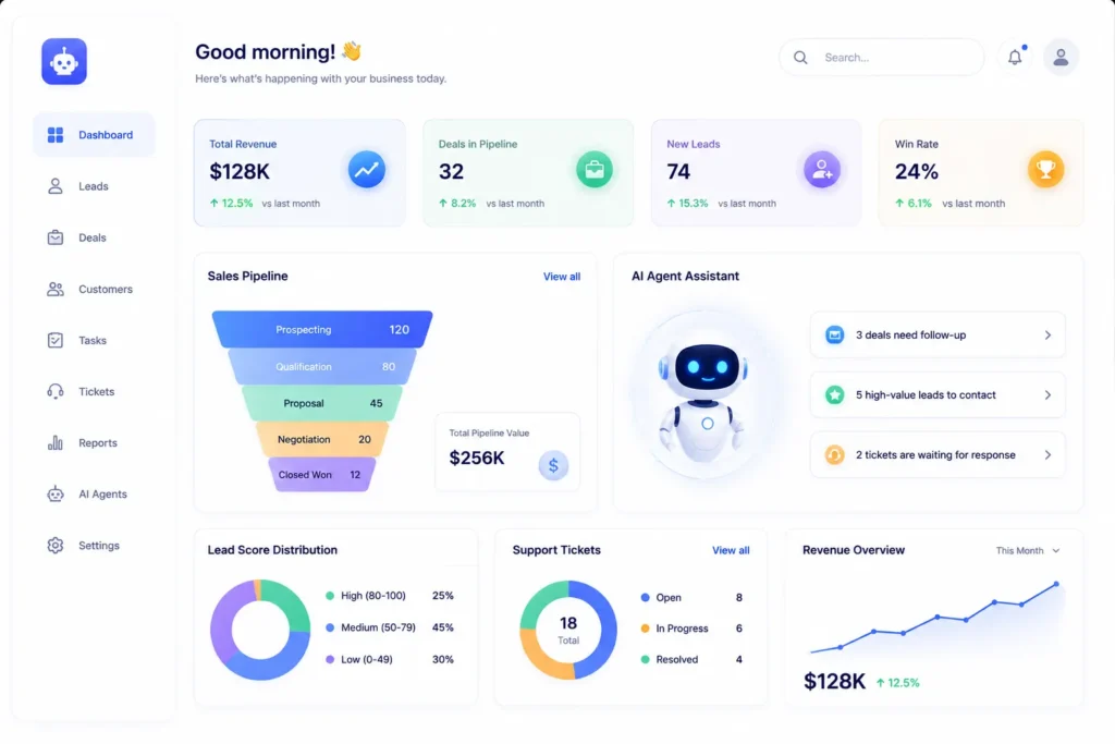 AI agents automating CRM and sales operations